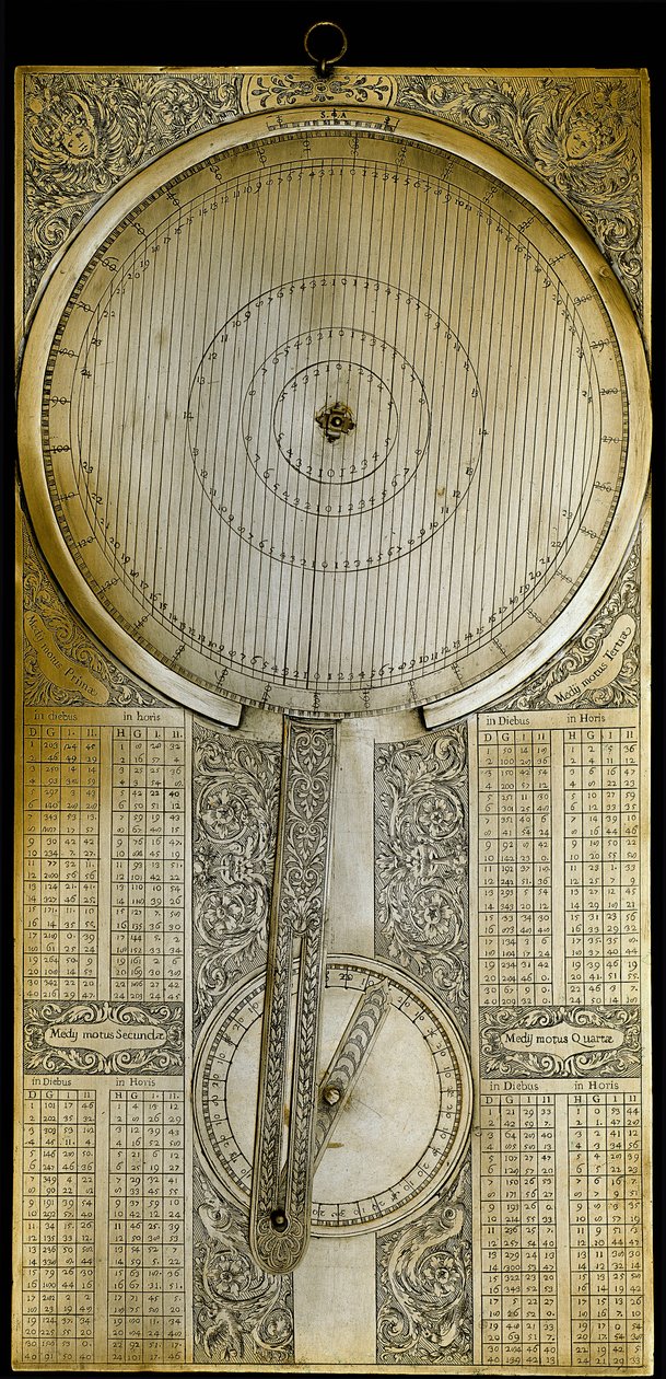 Gökbilimci Galileo Galilei (Galilee) (1564-1642) tarafından 1610 civarında Jüpiter uydu dönemleri üzerinde yapılan çalışmaların ardından “Jovilabe” (Jovilabium) olarak bilinen pirinç alet projelendirildi. 1650-1700 Floransa, Istituto e Museo di Storia dell by Unknown artist