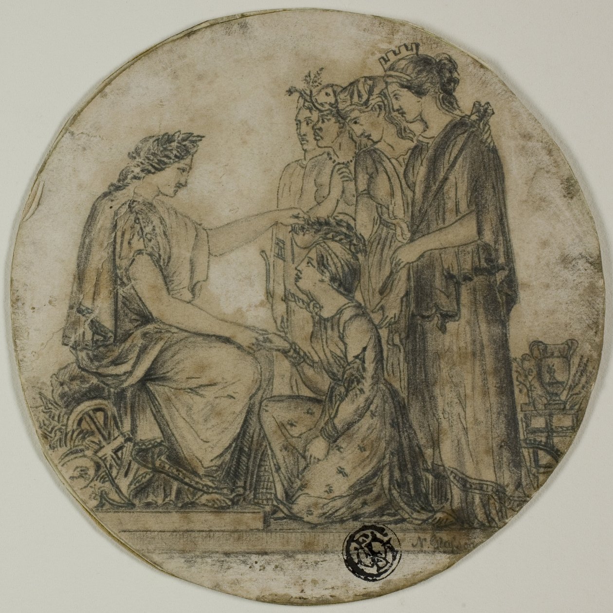 Britannia Sivil Taçları Dağıtıyor by Unknown artist