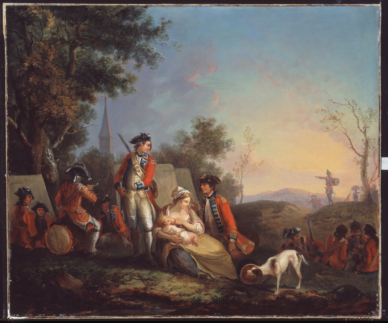 Bir kampta bir kraliyet alayının İngiliz piyadeleri by Unknown artist