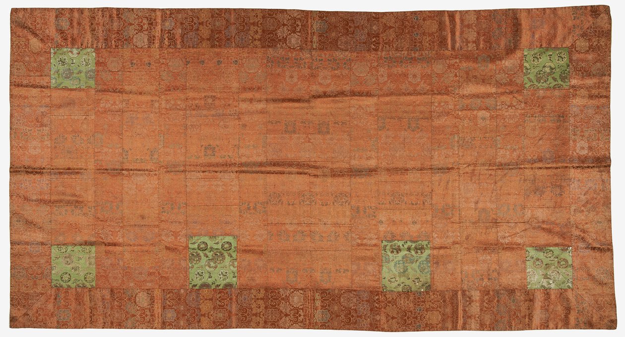 Brokar, ipek. Bir Budist keşişin cübbesi, yamalı; kesa by Unknown artist
