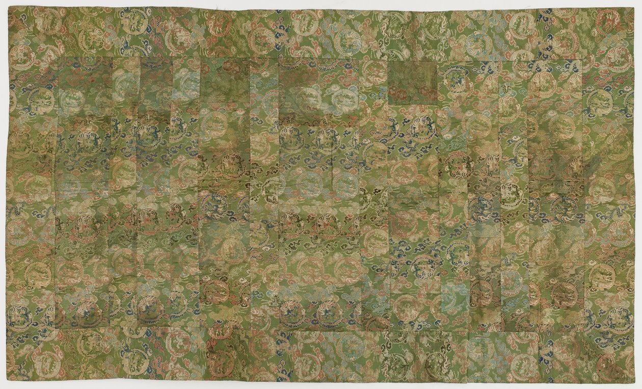 Brokar, ipek, Budist bir keşişin cübbesi, yamalı; kesa by Unknown artist