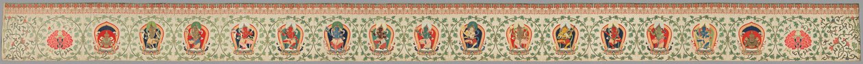 "Imperial Tribute Brocade" olarak bilinen Brocade Strip by Unknown artist