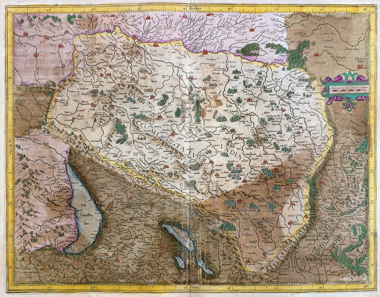 Burgonya, Fransa (gravür by Unknown artist