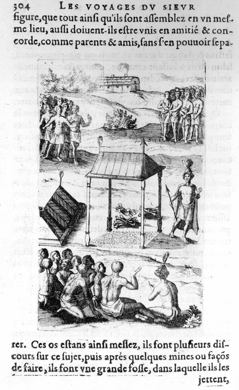Kanada: yerliler - “Les voyages de la Nouvelle France Occidental, Dicte Canada, St Champlain Xaintongeois tarafından yapılmıştır... 1603 yılından 1629 yılına kadar... Samuel Champlain (1570-1635), ed. Pierre Le Mur, Paris by Unknown artist