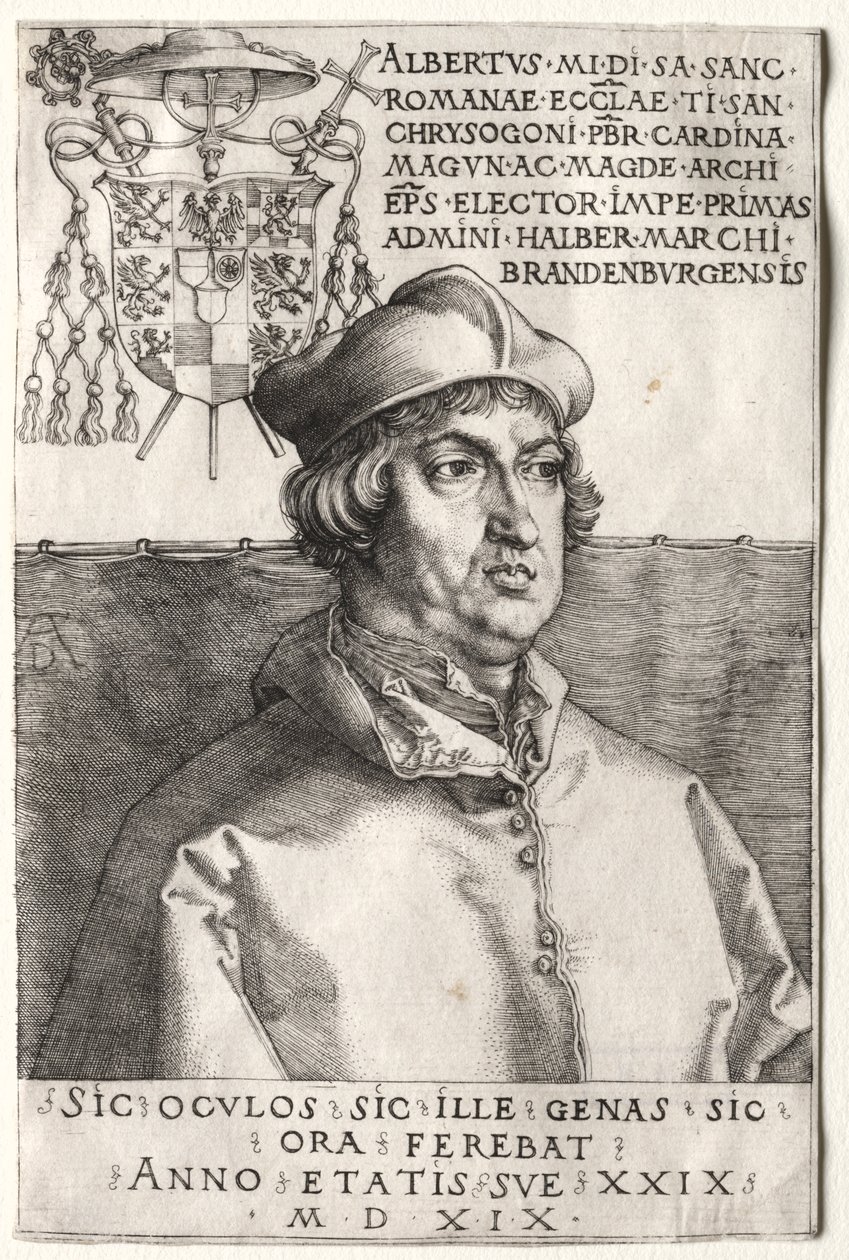 Brandenburg Kardinali Albrecht - Küçük Tabak by Unknown artist