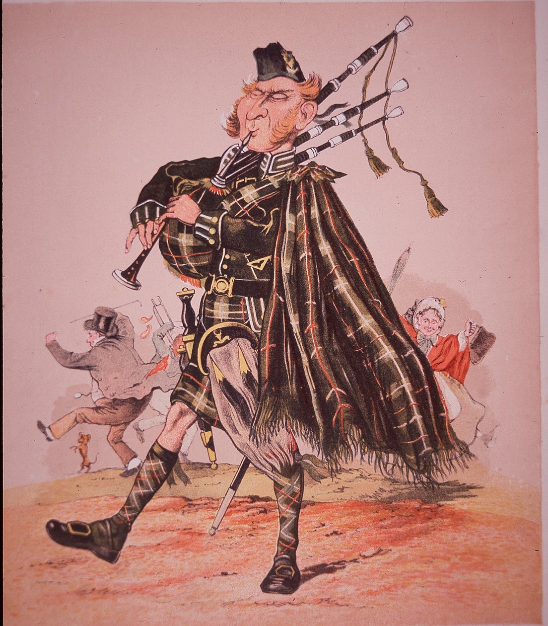 Highland piper karikatürü by Unknown artist