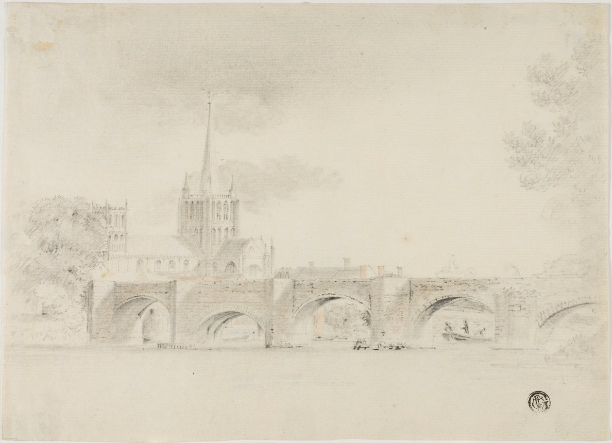 Katedral Kilisesi ve Köprüsü, Hereford by Unknown artist