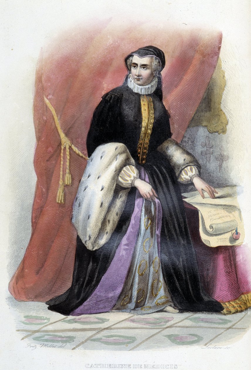 Catherine de Medici (Caterina de Medici) - “” Le Plutarque francais” de, Ed. Mennechet by Unknown artist
