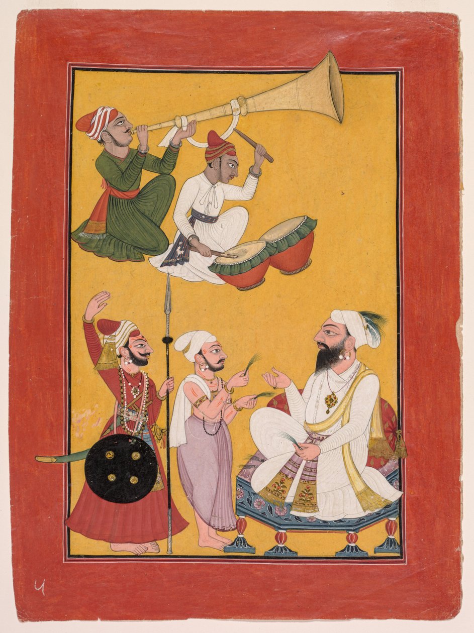 Bir Bhagavata Purana'dan Krishna'nın Doğumunun Kutlamaları by Unknown artist