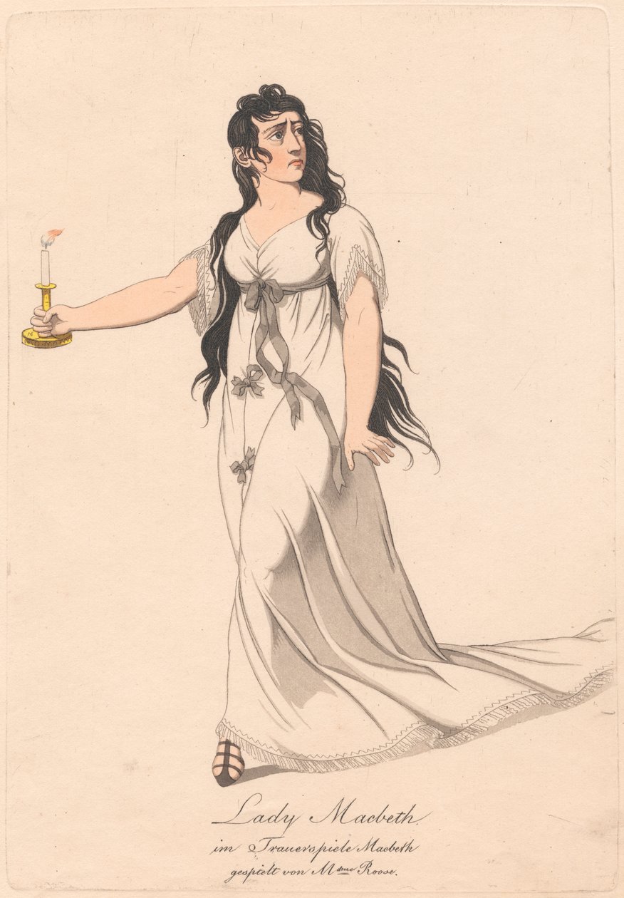 Bir Alman Macbeth Üretiminden Karakterler (altı gravürden biri) by Unknown artist