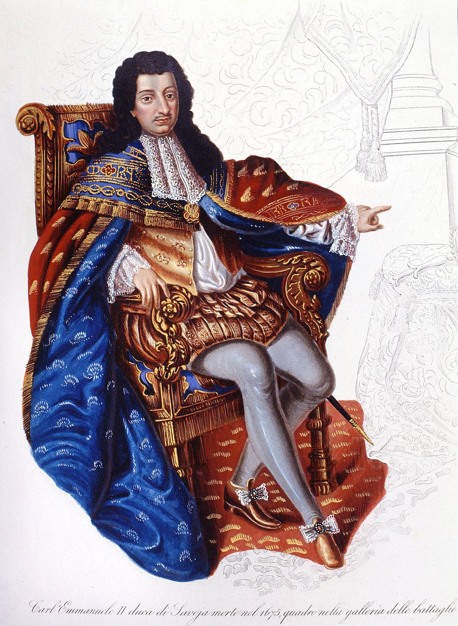 Charles Emmanuel II (1634 - 1675), Savoy Dükü. by Unknown artist