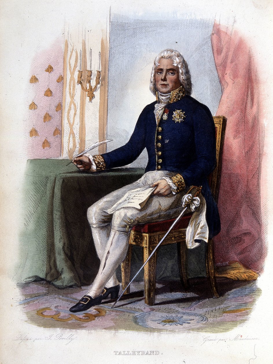 Charles Maurice de Talleyrand Périgord (1754-1838), Fransız politikacı. - “Fransız Plutarch”ta, Ed. Mennechet, Paris by Unknown artist