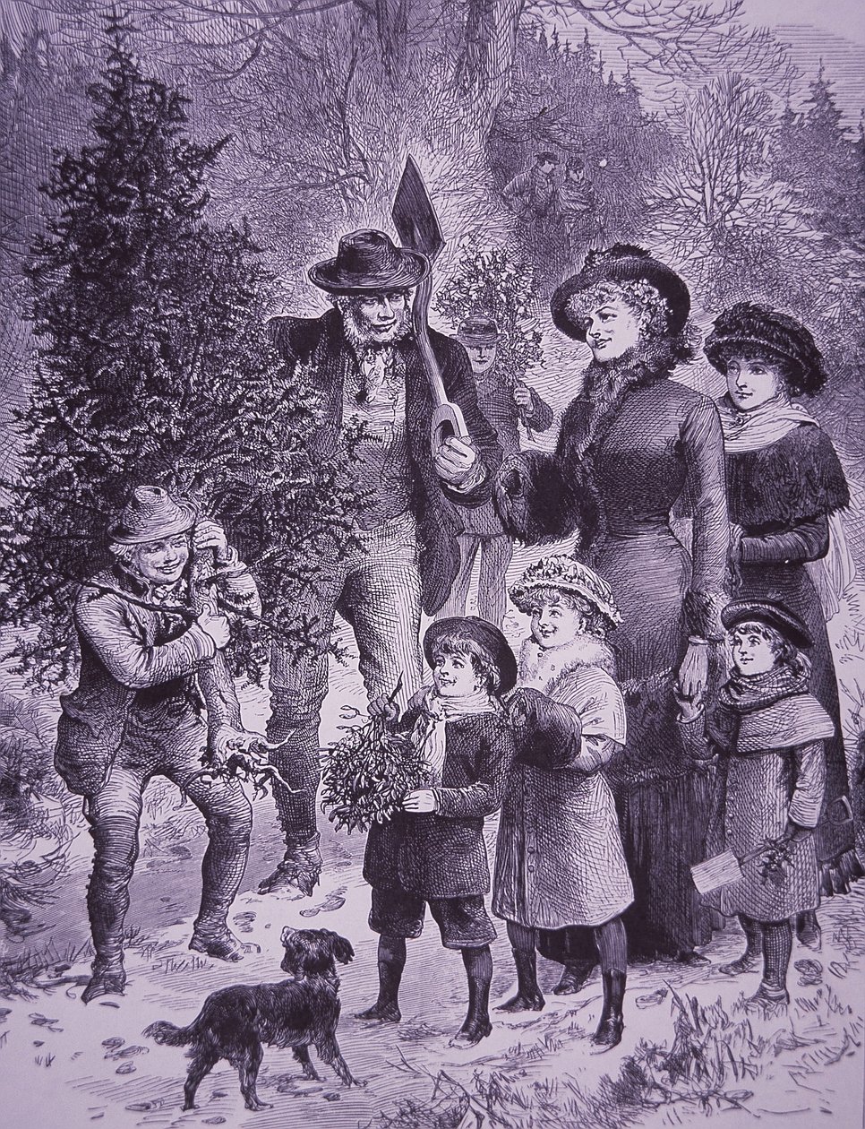 Noel ağacı satıcısı (gravür) by Unknown artist