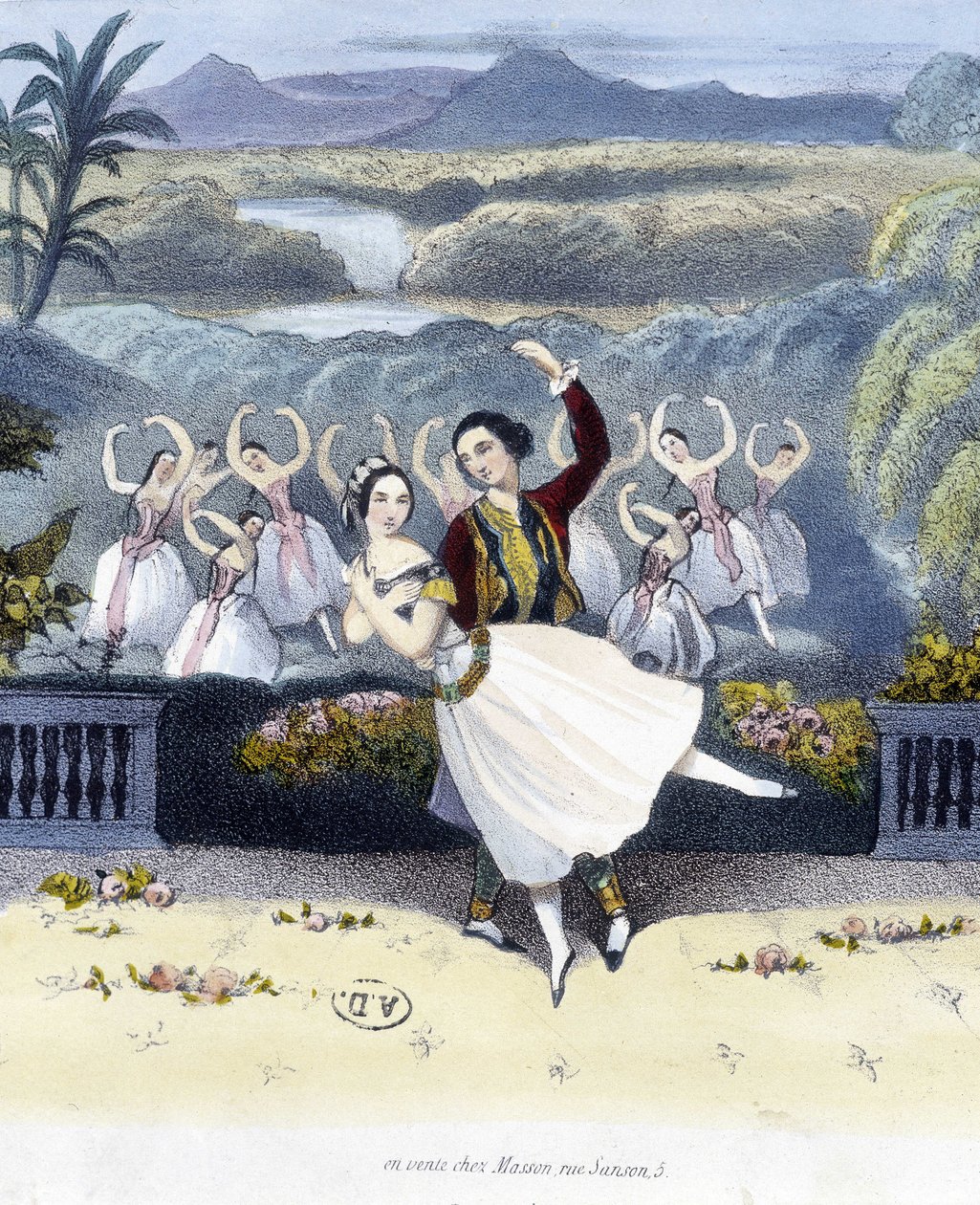Klasik dans: romantik - çizim, n.d. by Unknown artist