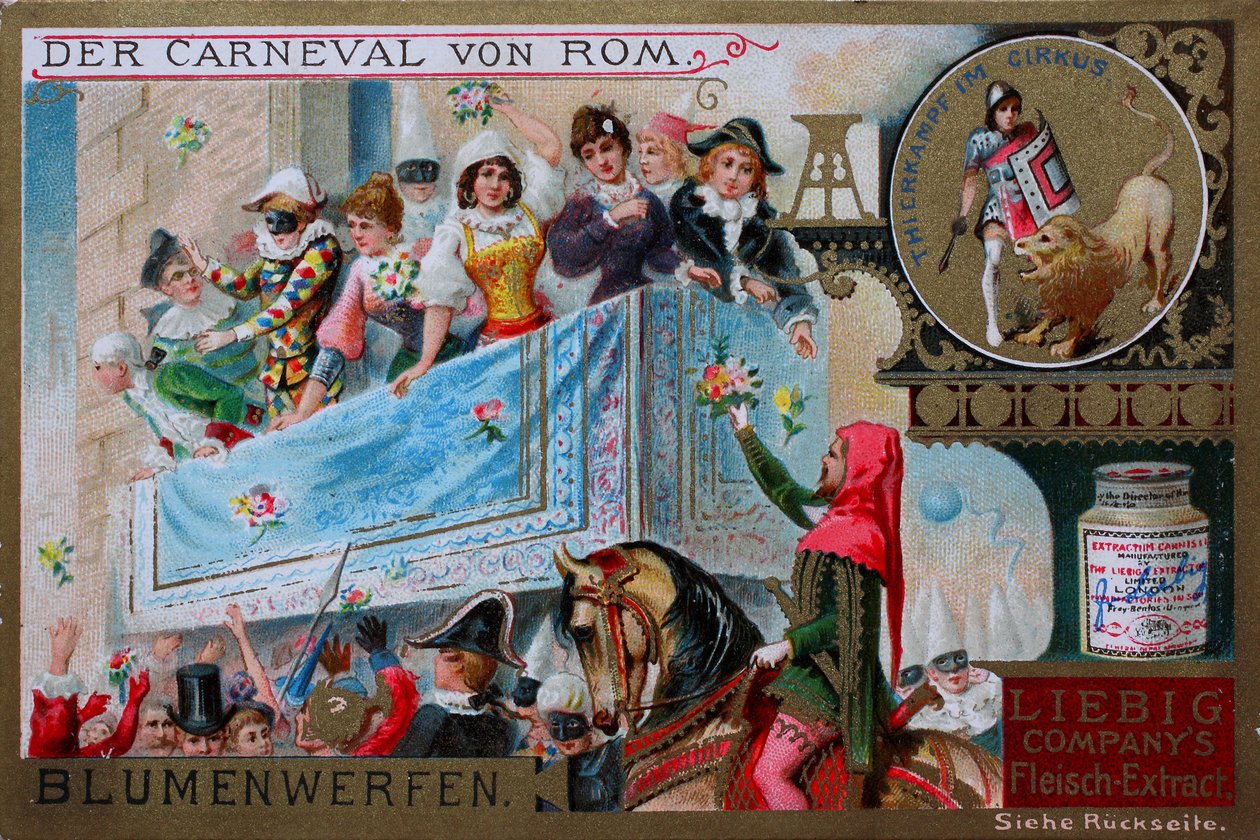 Koleksiyonerin resim serisi Roma Karnavalı, Çiçek Fırlatma by Unknown artist