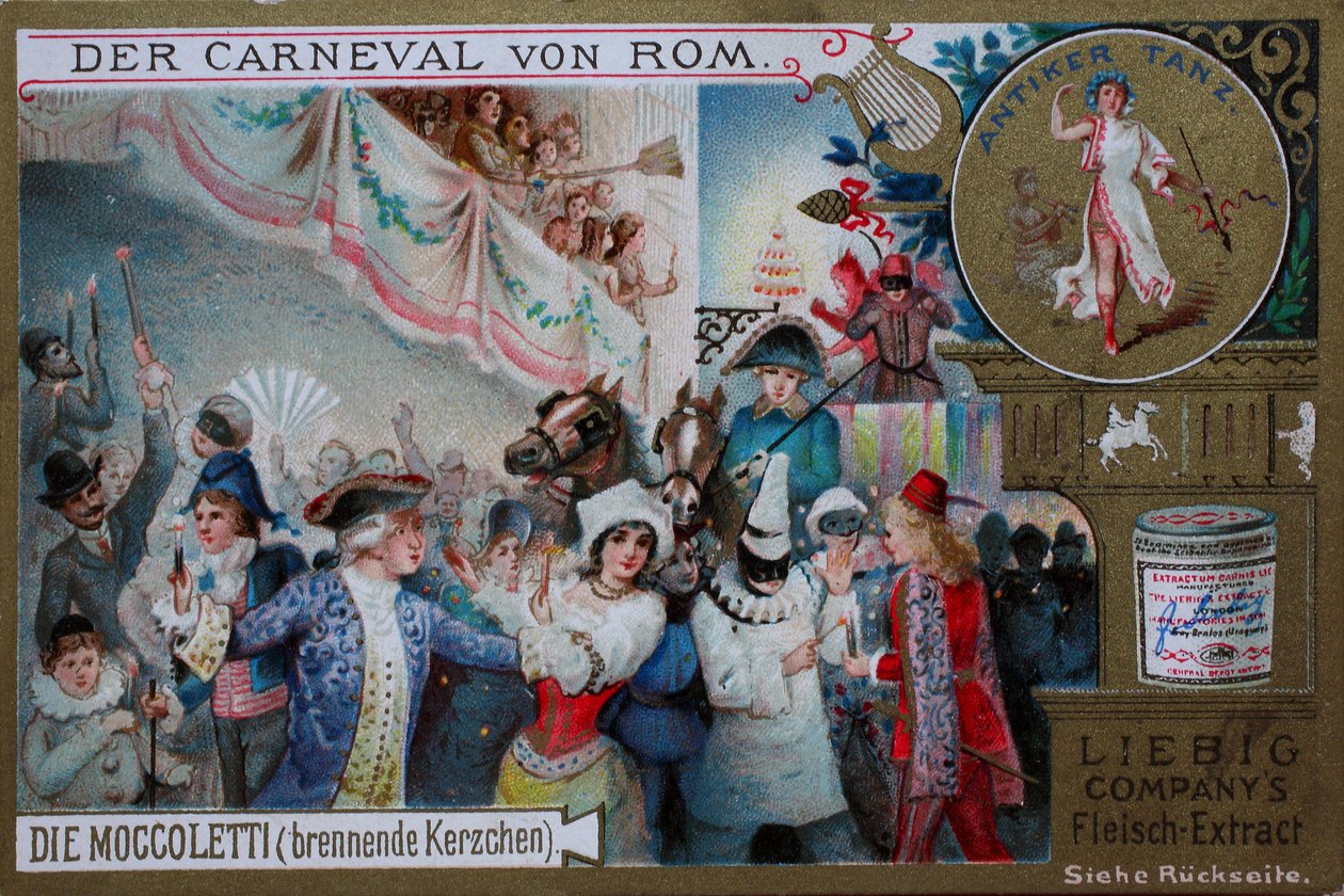 Koleksiyonerin resim serisi Roma Karnavalı, Moccoletti, yanan mumlar by Unknown artist