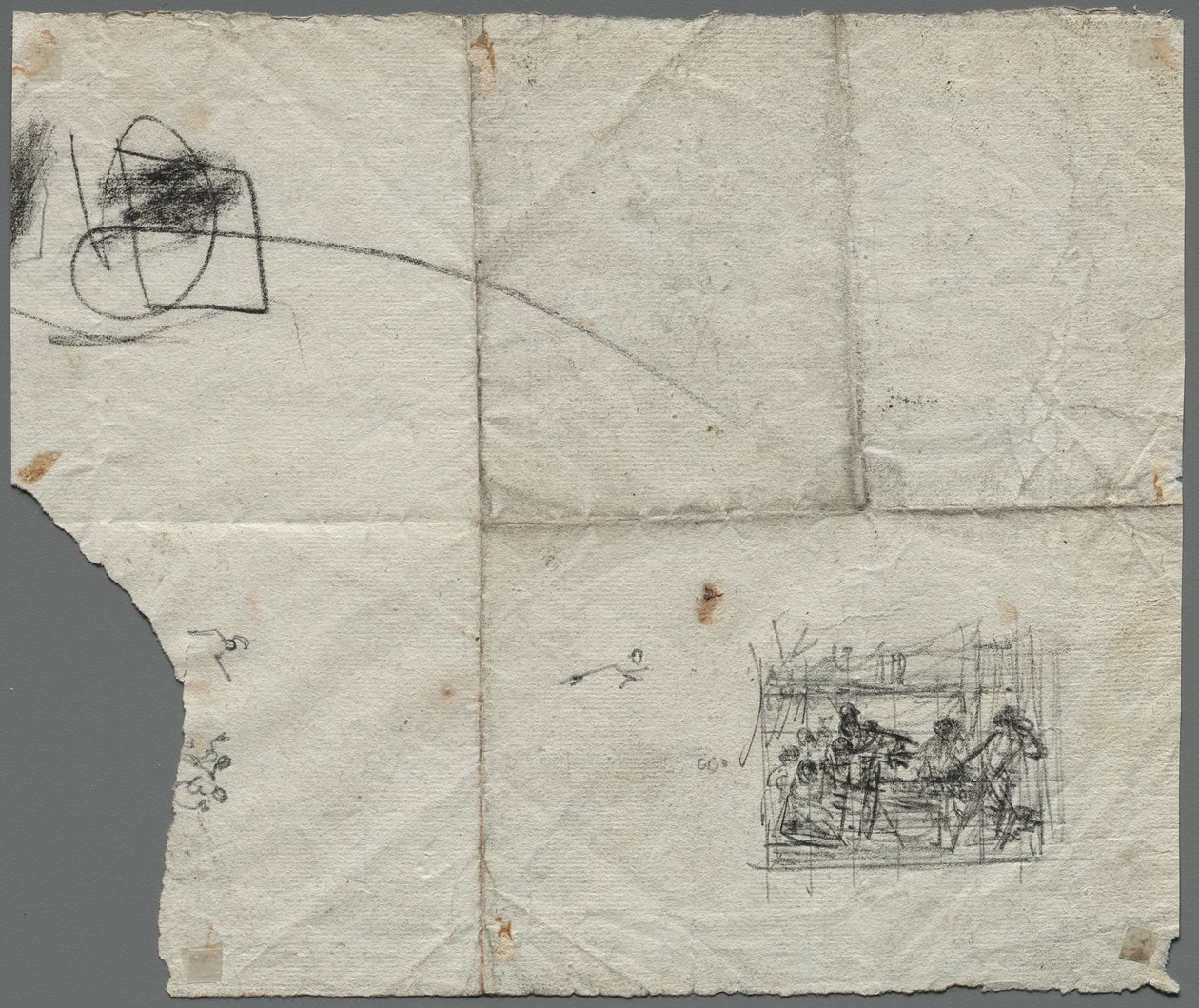 Raphael ve diğer sanatçılardan sonra Kompozisyon Eskizleri (verso) by Unknown artist