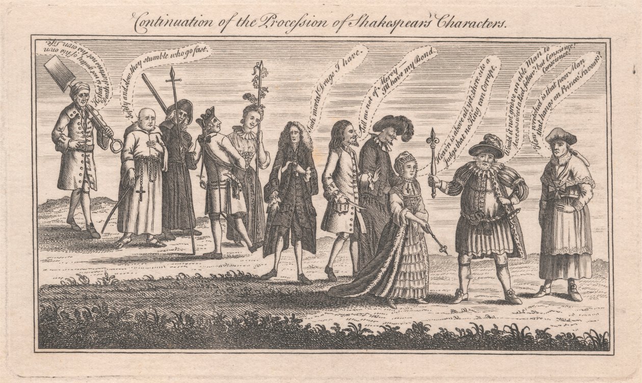 Shakespeare'in Karakterlerinin Alayına Devam by Unknown artist