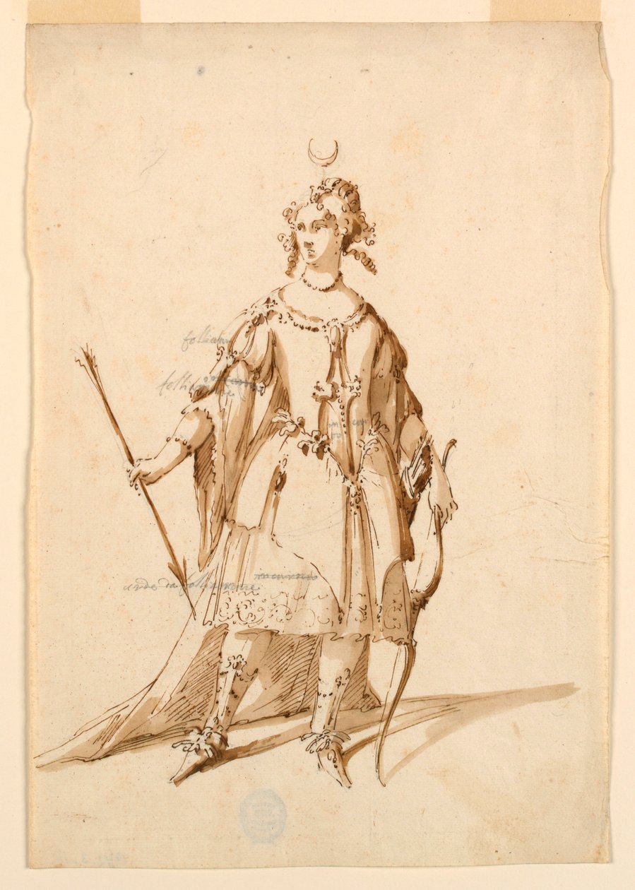 Kostüm Tasarımı: Bir Bale için Diana by Unknown artist