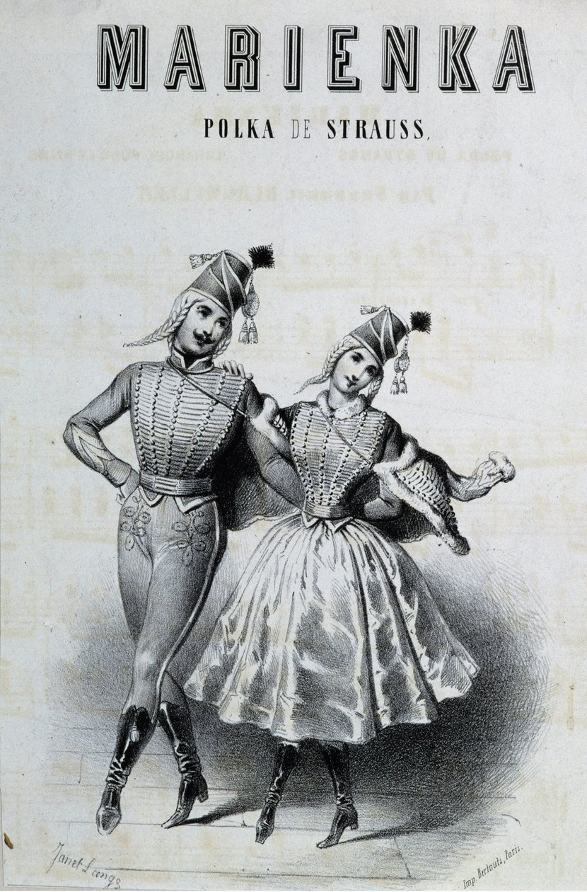 Strauss “Marienka” için birkaç polka dansçısı, n.d. 19. by Unknown artist