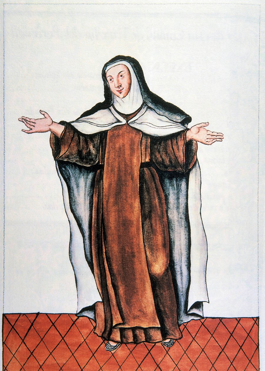 Peru'nun günlük yaşamı ve gelenekleri: “" Carmelite dechaussee "” Trujillo piskoposu Baltasar Martinez Companon y Bajanda'nın (1782-1785) “Trujillo del Peru” kitabından alınan suluboya. 18. yüzyıl Madrid'i. Biblioteca del Palacio Real by Unknown artist
