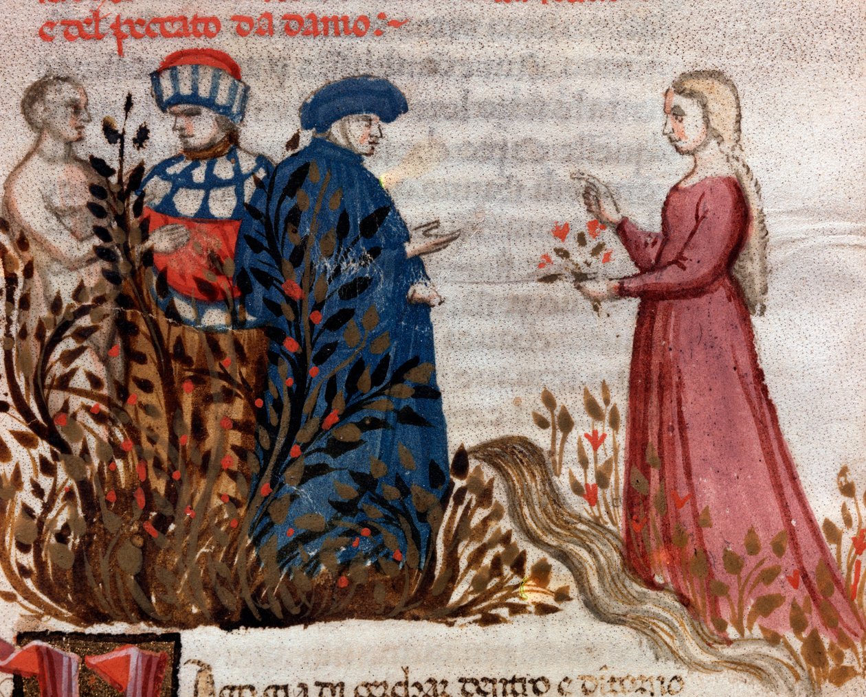 Dante, Matelda ile tanışır (İlahi Komedya