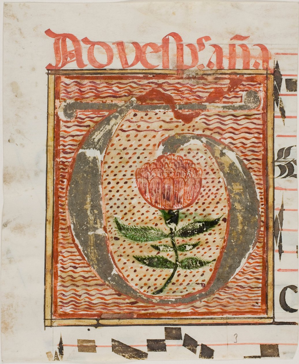 El Yazmasından Çiçeklerle Süslenmiş "T" Harfi by Unknown artist