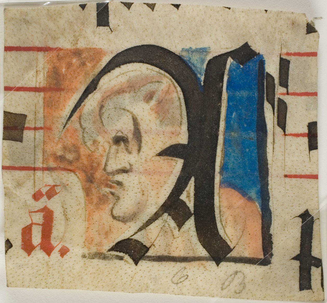 Bir Koro Kitabından Profilde Grotesk ile Dekore Edilmiş İlk Harf by Unknown artist