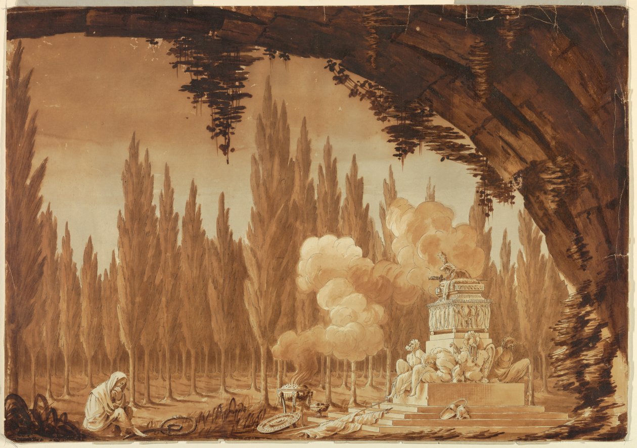 Dekorasyon için Tasarım, Ahşap Mezar by Unknown artist