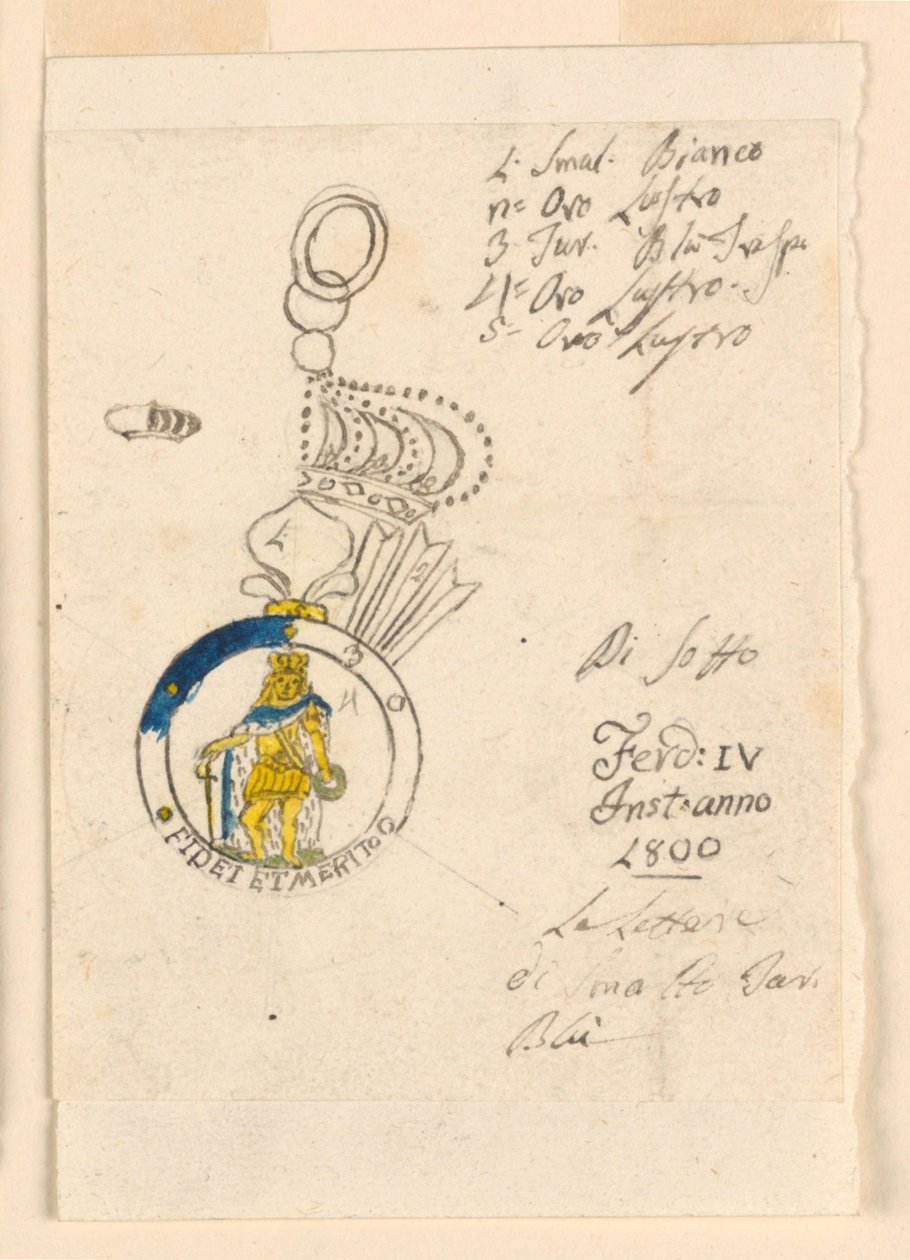 Sicilya Askeri Düzeninin Rozeti için Tasarım by Unknown artist