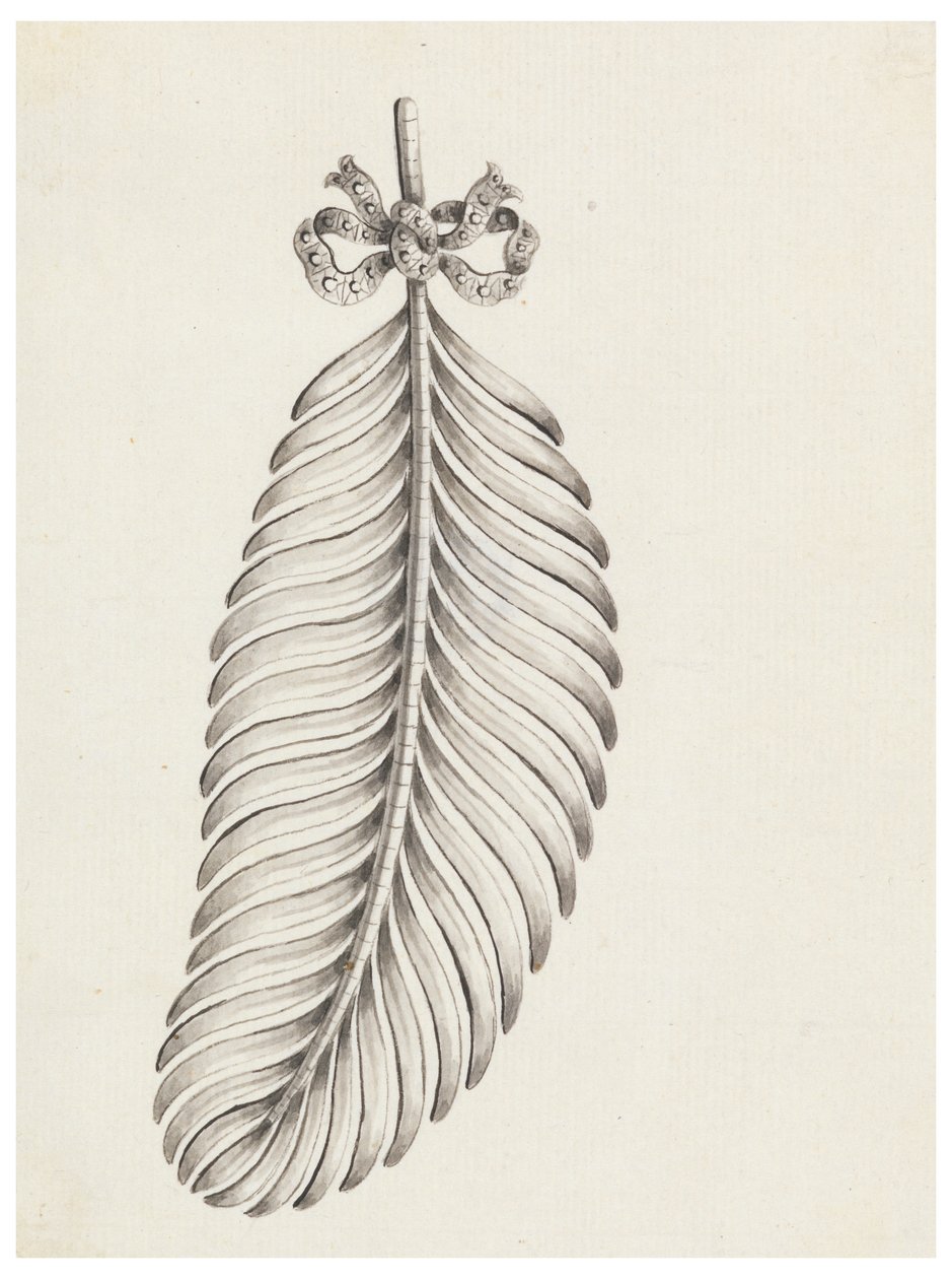 Tüy Şeklinde Broş Tasarımı by Unknown artist