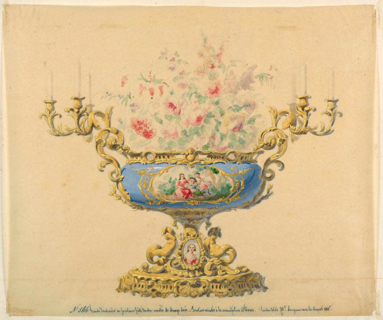Jardiniere ve Şamdan için Tasarım by Unknown artist