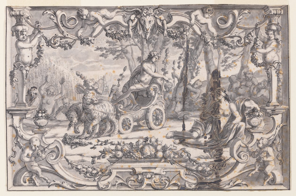 Bir Goblen için Tasarım: Bacchus ve Ariadne by Unknown artist