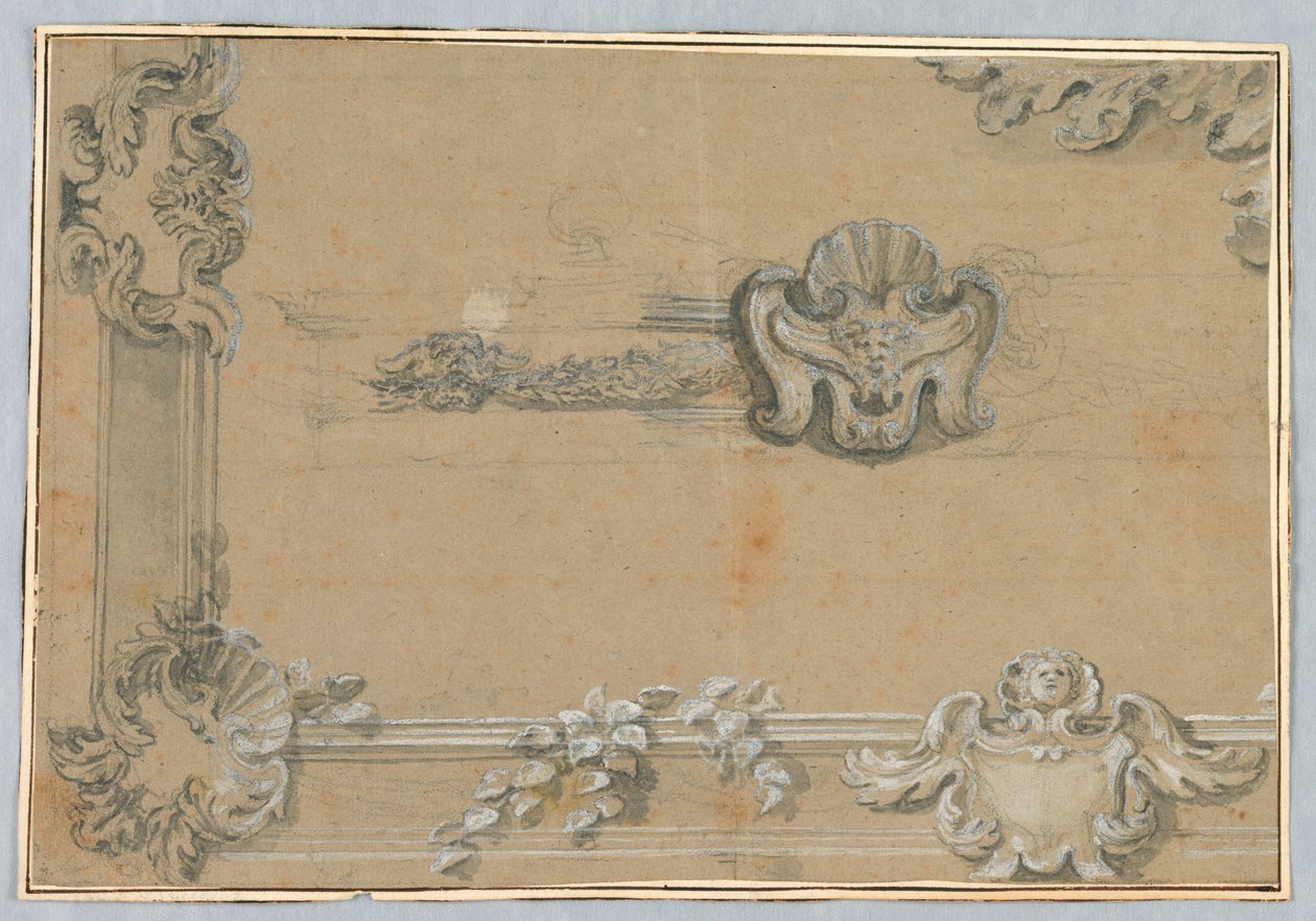 Tavanın Sıva Dekorasyonu İçin Tasarım by Unknown artist