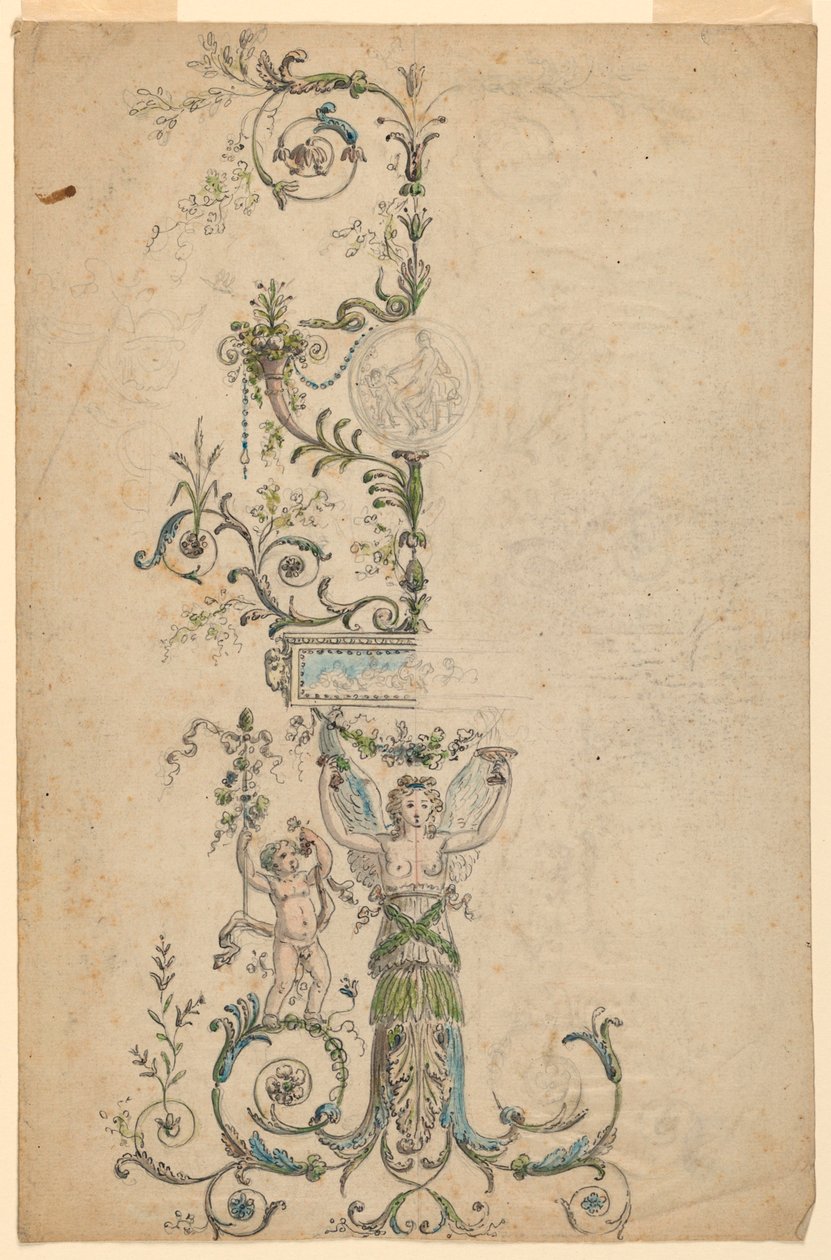 Bir panelin dekorasyonu için tasarım by Unknown artist