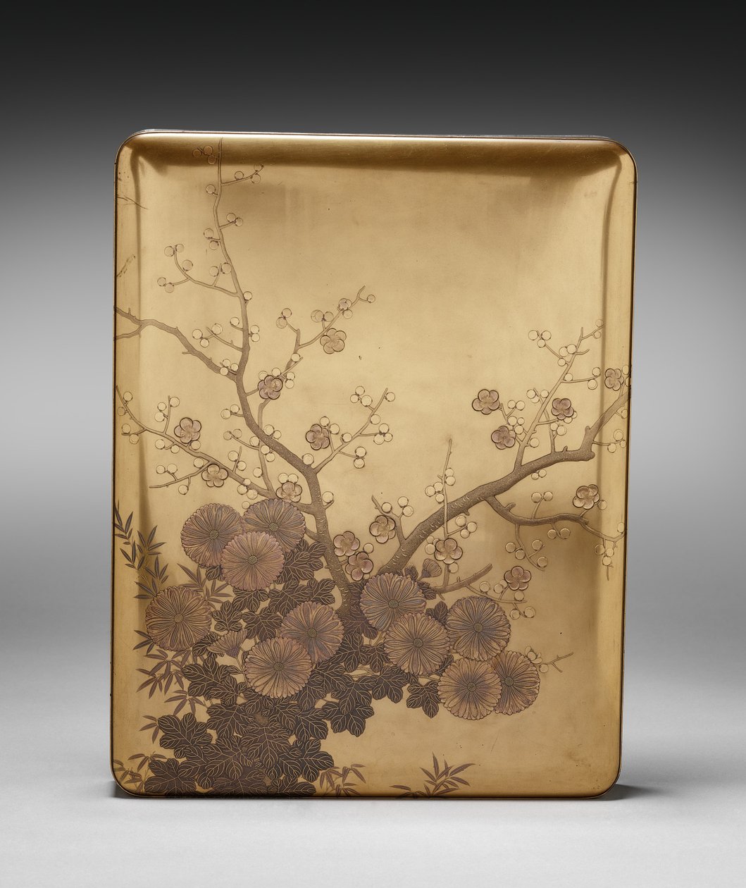 Krizantem ve Erikli Belge Kutusu (Ryōshibako) (kapak) by Unknown artist