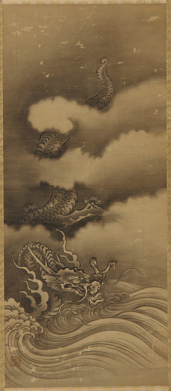 ejderha ve dalgalar by Unknown artist