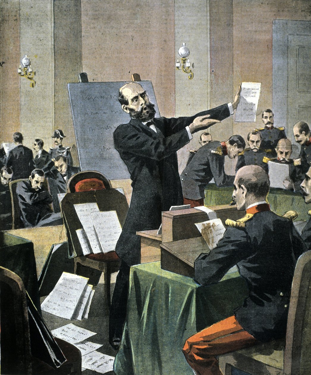 Dreyfus davası. Rennes davasında görevden alınan Grafoloji uzmanı Alphonse Bertillon by Unknown artist