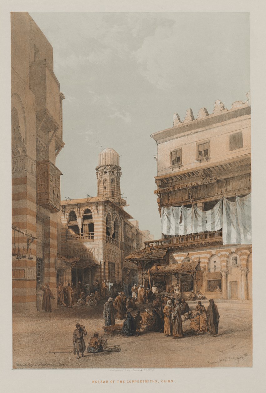 Mısır ve Nubia, Cilt III: Bakırcılar Çarşısı, Kahire by Unknown artist