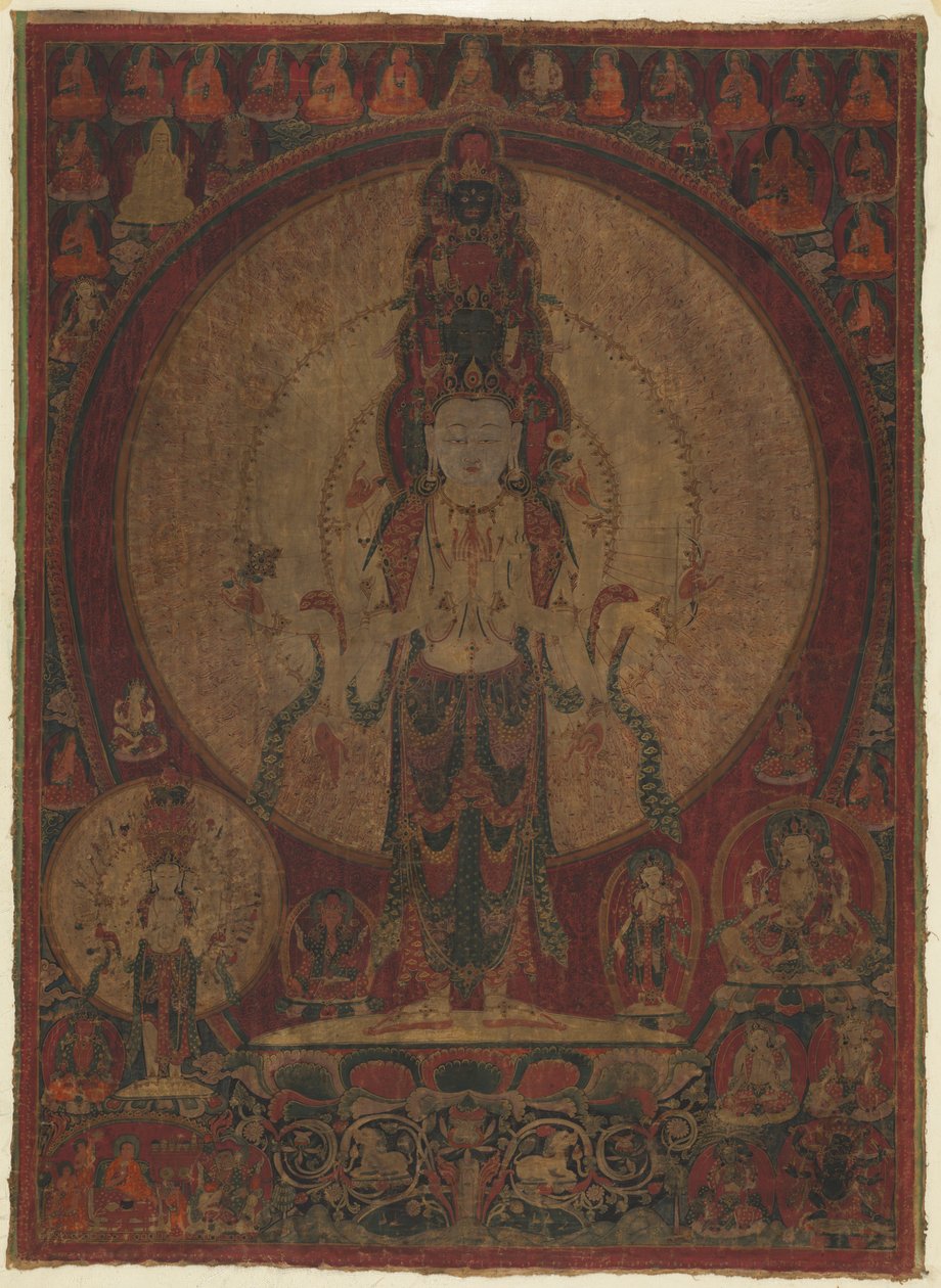 On Bir Başlı, Bin Silahlı Şefkat Bodhisattvası (Avalokiteshvara) by Unknown artist