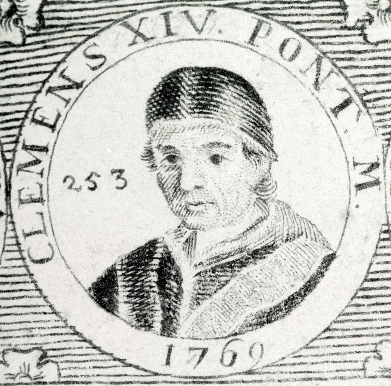 Papa Clement XIV (1705 - 1774) tarafından yapılan gravür. by Unknown artist