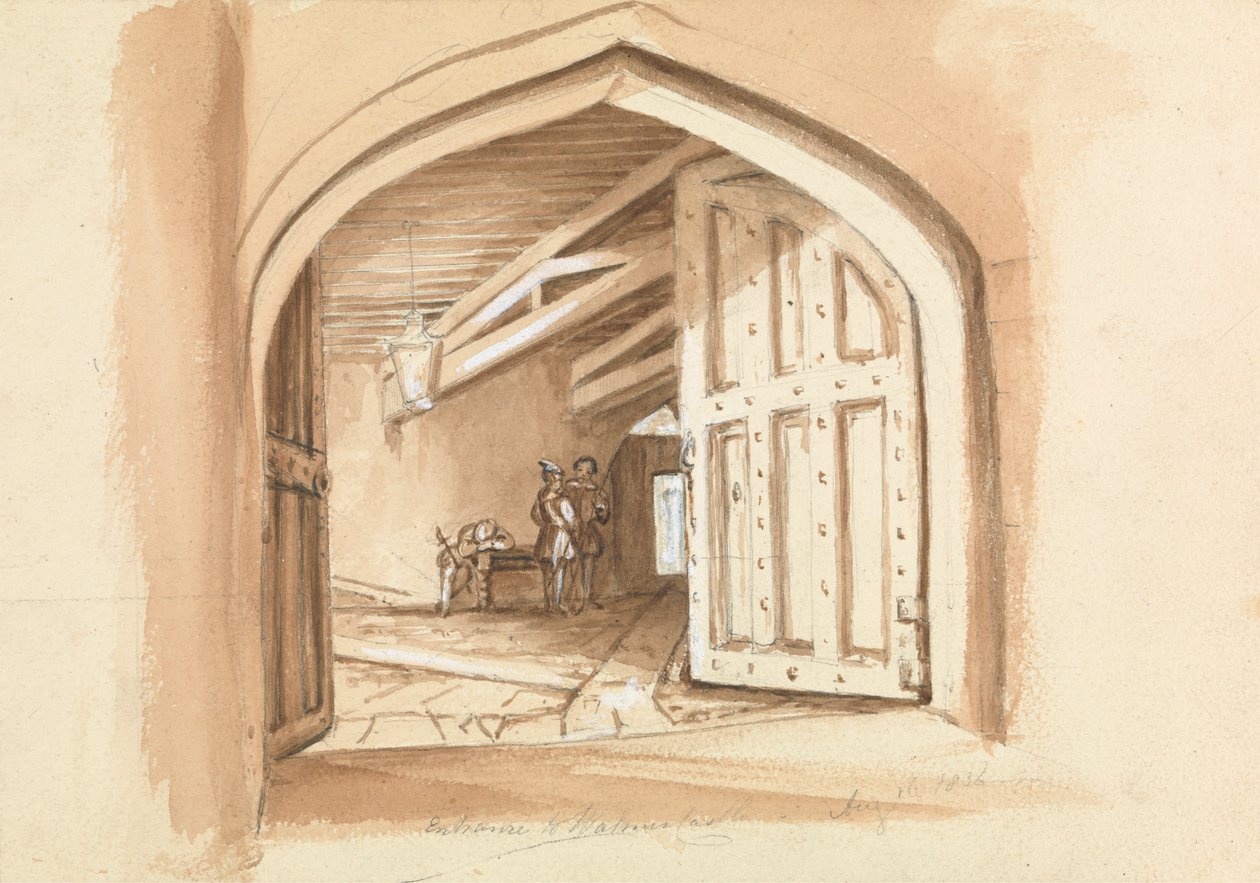 Walmer Kalesi'ne giriş; kapı eskizleri by Unknown artist