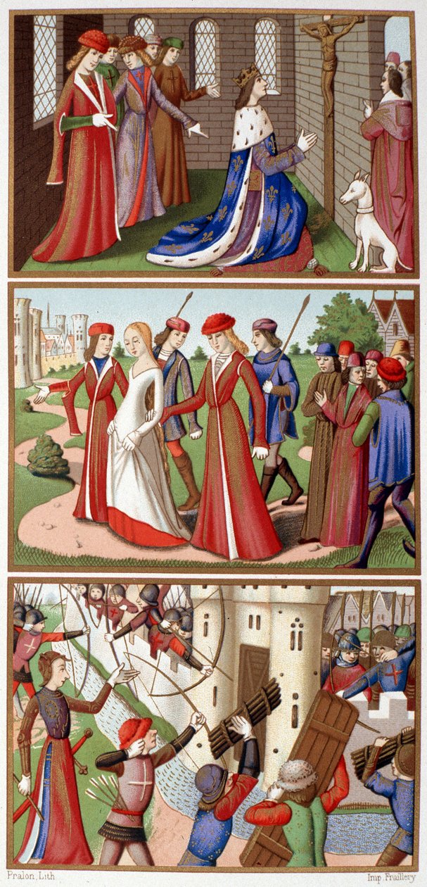 Charles VII ve Joan of Arc tarihinin bölümleri (Fac simile des minyatürs des vigiles du king Charles VII) - H. Wallon
