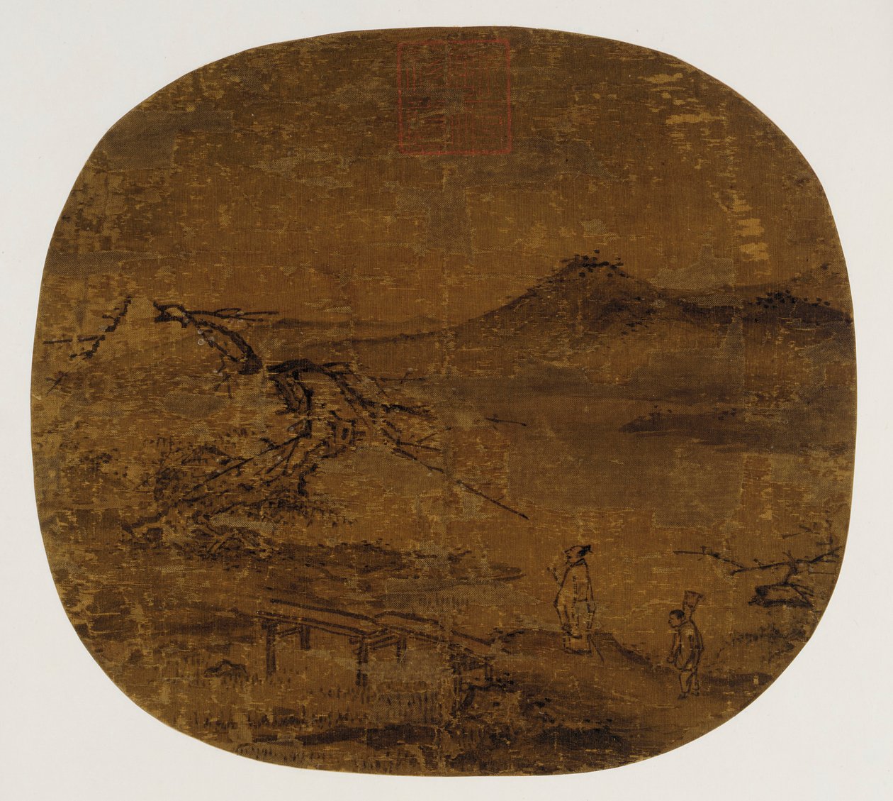 Bir albüm yaprağı olarak monte edilmiş fan by Unknown artist