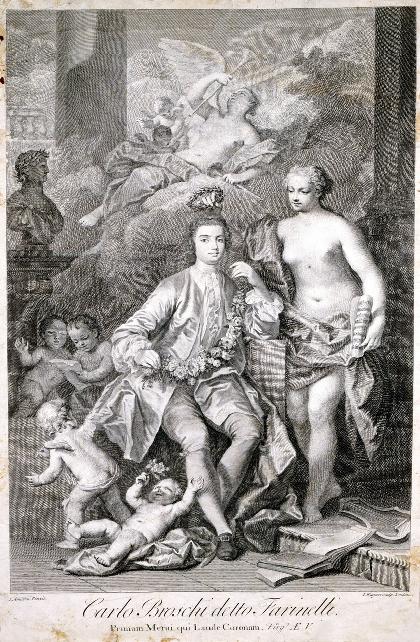 Farinelli (Carlo Broschi, aşağı yukarı; 1705 - 1782). by Unknown artist