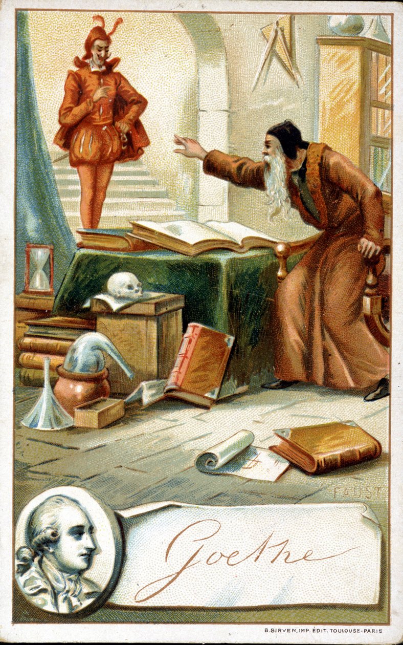 Faust de Goethe - Kromolitografi 19. yüzyıl by Unknown artist