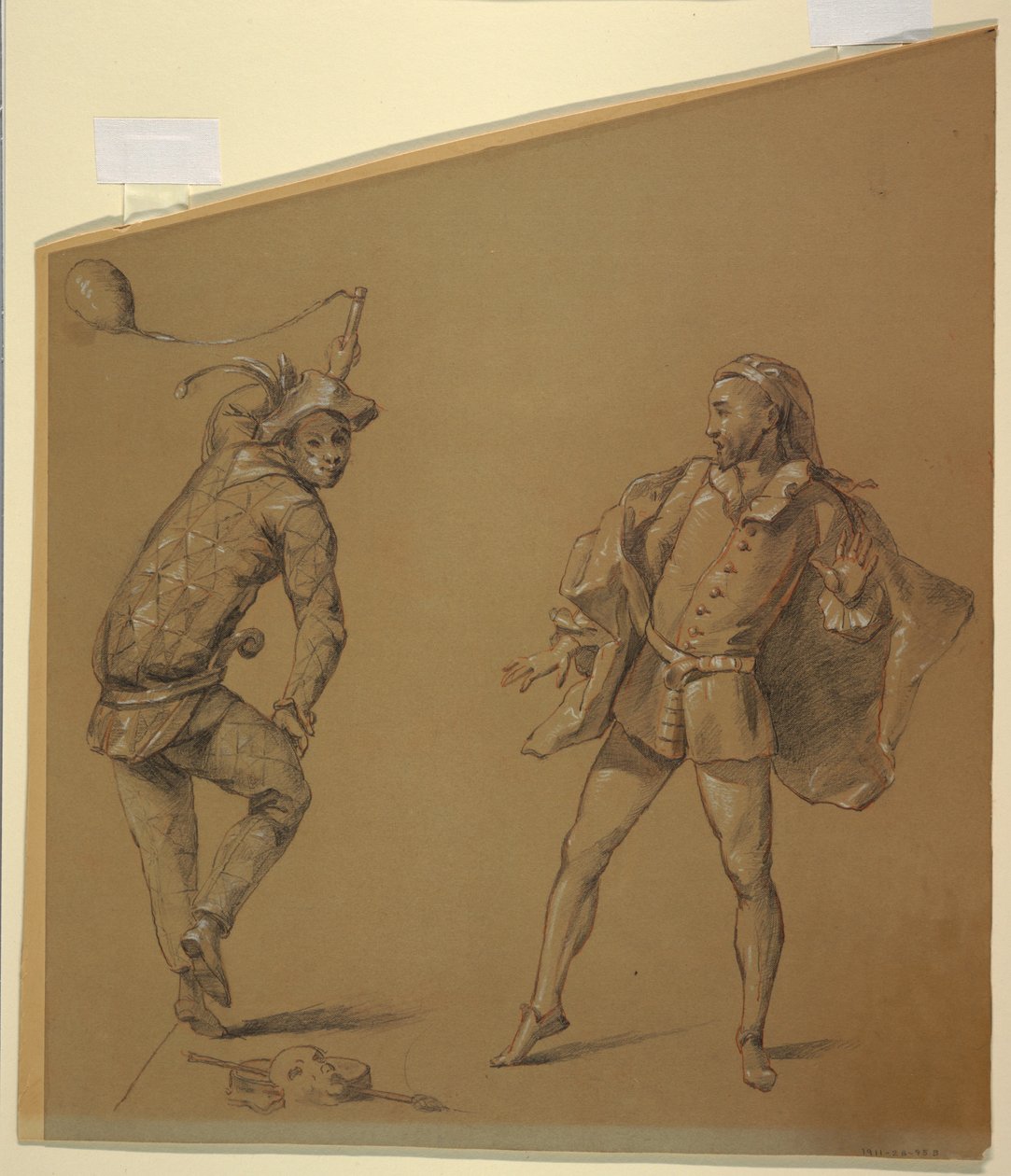Bir klavikord örtüsü tasarımı için şekil çalışmaları by Unknown artist