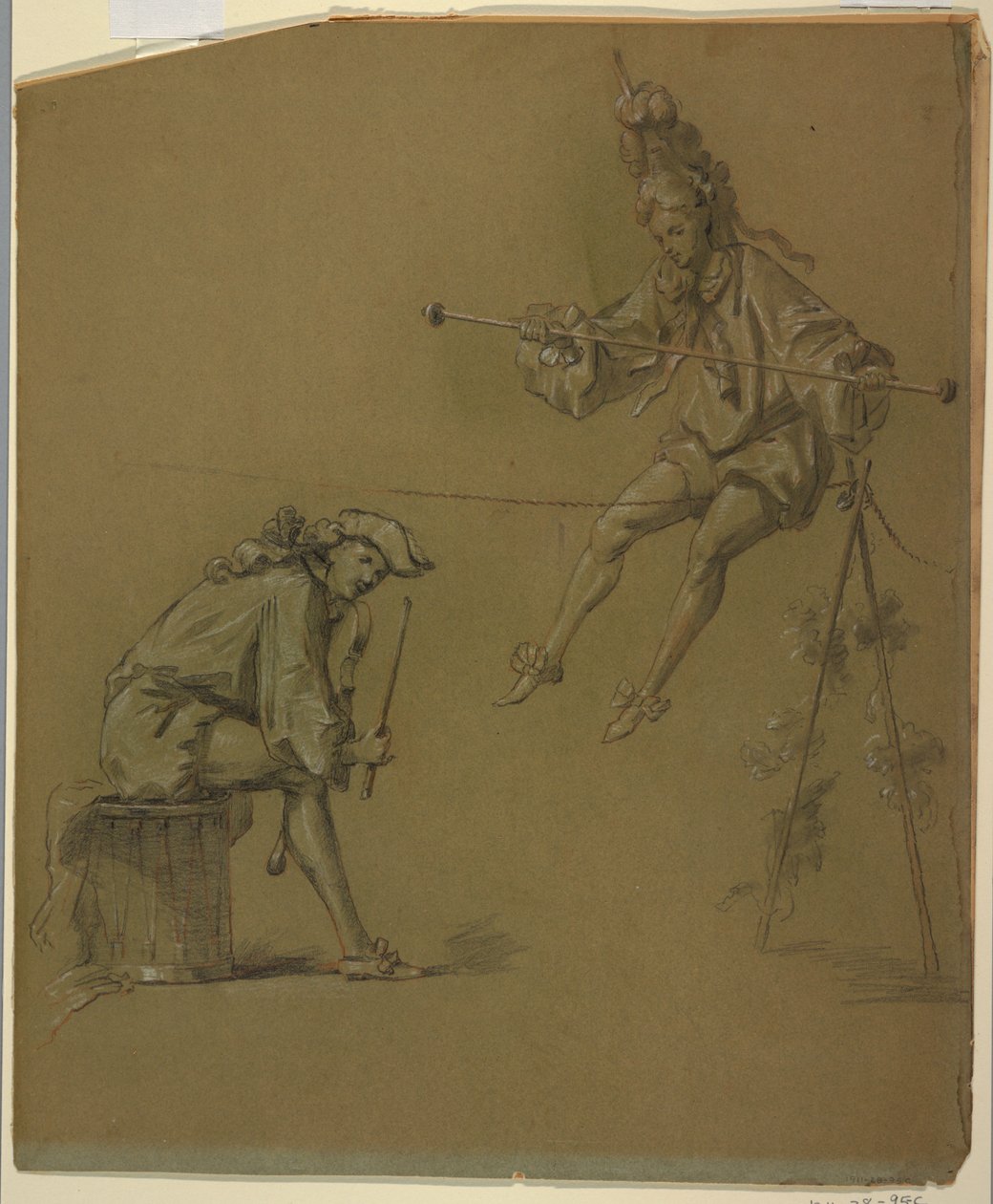 Bir klavikord örtüsü tasarımı için şekil çalışmaları by Unknown artist