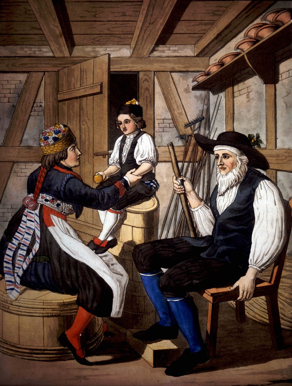 İsviçreli Kalvinistlerin ilk komünyonu. 19. yüzyıl. by Unknown artist