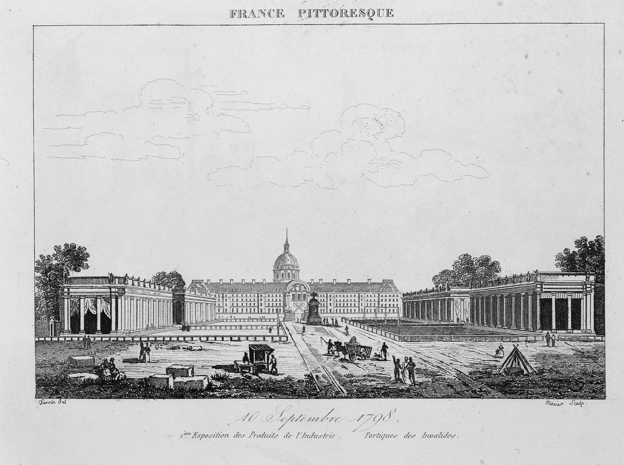 Endüstriyel ürünlerin ilk sergisi: Portique des Invalides, 10 Eylül by Unknown artist